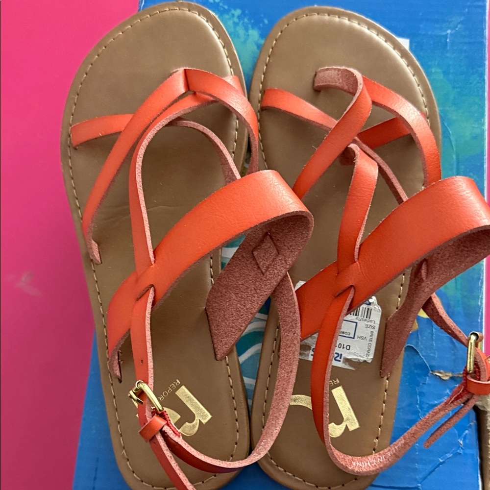 Report Orange Strappy Sandals